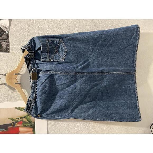 Vintage Sasson Denim Skirt with Elastic Waistband M/L - Picture 1 of 5